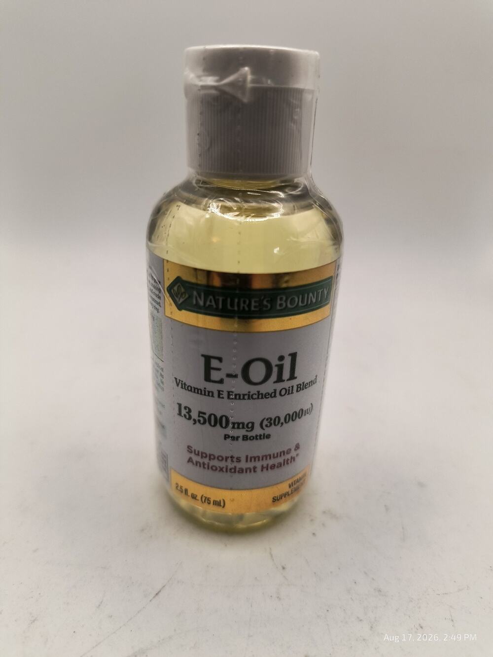 Nature's Bounty E-Oil Vitamin E Oil Blend 30000 IU 2.5 fl oz 75 mL Exp 2/27 New